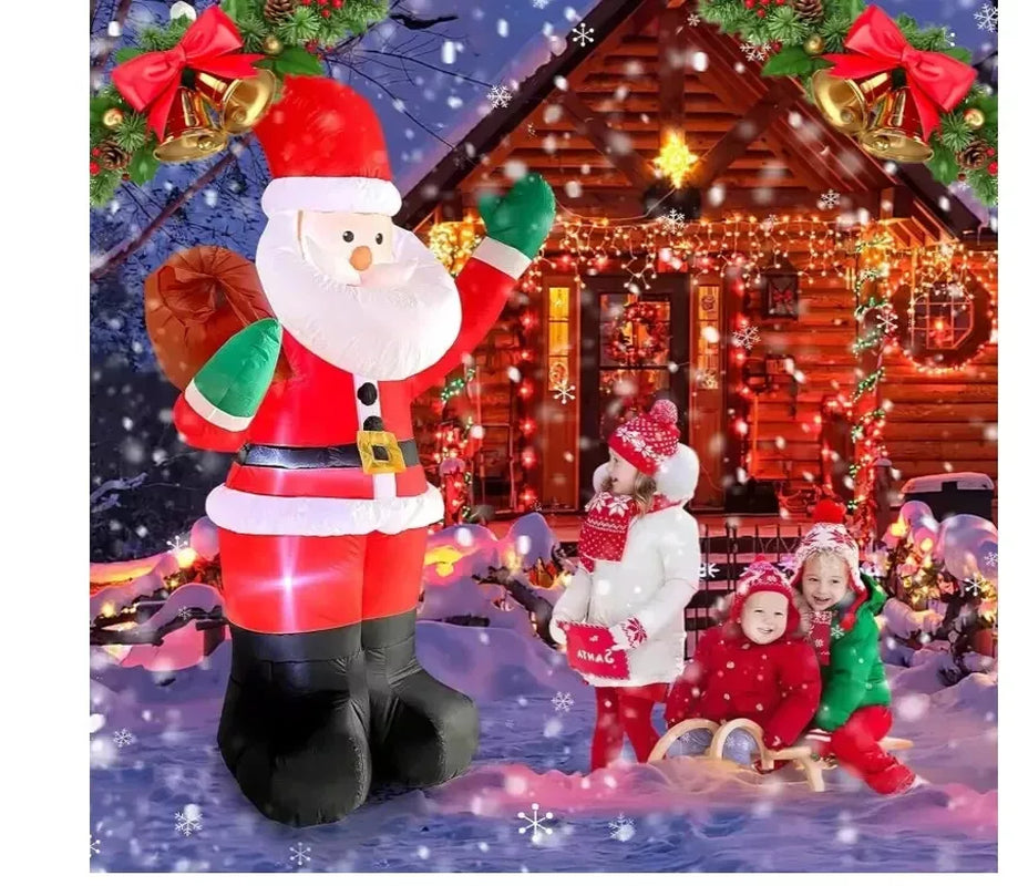 6 FT Christmas Inflatables Santa Claus Christmas Inflatables Built-In LED Lights