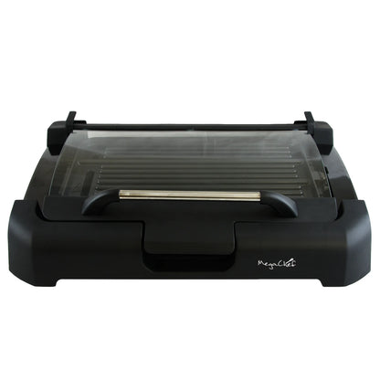 Reversible Indoor Grill and Griddle with Removable Glass Lid